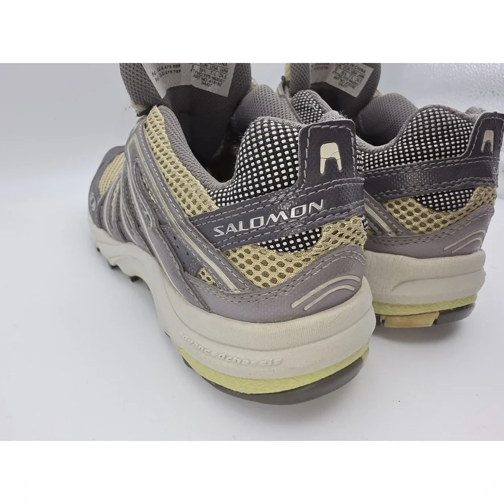 Salomon XA Comp 3 Women's Trail Running Shoes - Gray & Yellow Size 7.5